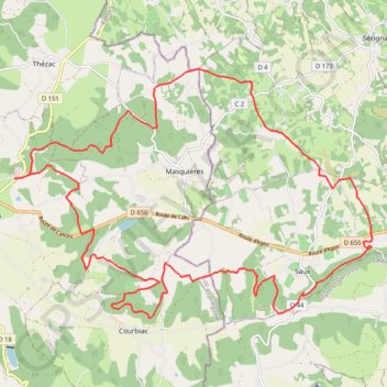 Itinéraire Boucle - Tournon-d'Agenais, distance, dénivelé, altitude, carte, profil, trace GPS