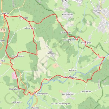 Itinéraire Sapinière, distance, dénivelé, altitude, carte, profil, trace GPS
