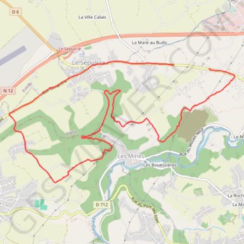 Itinéraire Footing autour de Mines, distance, dénivelé, altitude, carte, profil, trace GPS