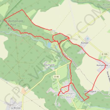 Itinéraire Port-Royal des Champs (78 - Yvelines), distance, dénivelé, altitude, carte, profil, trace GPS