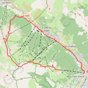 Itinéraire Le Grand tour des Crêtes de Serre Chevalier, distance, dénivelé, altitude, carte, profil, trace GPS