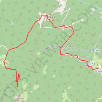 Itinéraire La Pinéa, distance, dénivelé, altitude, carte, profil, trace GPS
