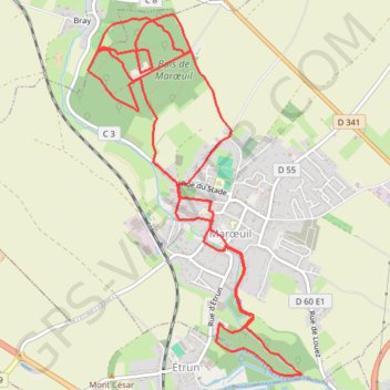 Itinéraire Ligne 1, distance, dénivelé, altitude, carte, profil, trace GPS