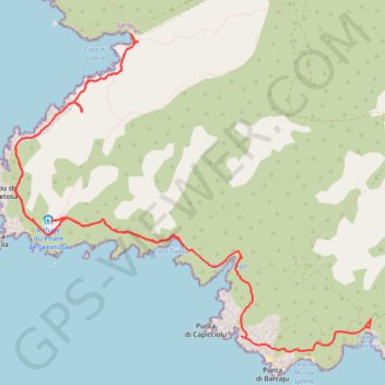 Itinéraire De Tizzano à la Cala di Conca, distance, dénivelé, altitude, carte, profil, trace GPS