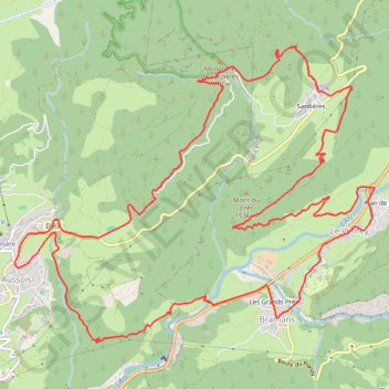 Itinéraire Aussois - Le Verney, distance, dénivelé, altitude, carte, profil, trace GPS