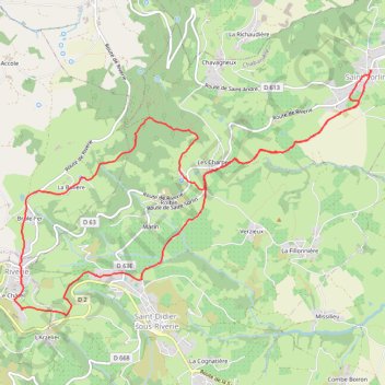 Itinéraire Saint Sorlin-Riverie, distance, dénivelé, altitude, carte, profil, trace GPS
