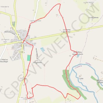 Itinéraire Saint Denis le Gast, distance, dénivelé, altitude, carte, profil, trace GPS