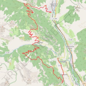 Itinéraire GTHA J2 l'argentière-rallon-20616450, distance, dénivelé, altitude, carte, profil, trace GPS