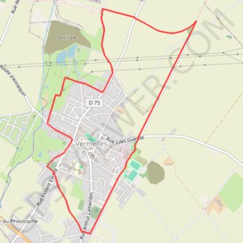 Itinéraire Circuit des coutures - Vermelles, distance, dénivelé, altitude, carte, profil, trace GPS