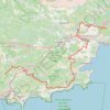 Itinéraire De l'Esterel à la Sainte-Baume en passant par le massif des Maures, distance, dénivelé, altitude, carte, profil, trace GPS