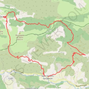 Itinéraire Montagne de Mare, distance, dénivelé, altitude, carte, profil, trace GPS