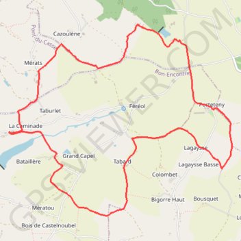 Itinéraire Cassou, distance, dénivelé, altitude, carte, profil, trace GPS