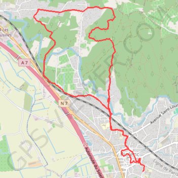 Itinéraire Valbonette - Piolenc, distance, dénivelé, altitude, carte, profil, trace GPS