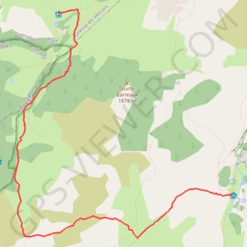 Itinéraire Chaumailloux - Pré Peyret, distance, dénivelé, altitude, carte, profil, trace GPS