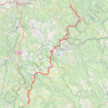 Itinéraire De Forgès à La Bastide-Murat, distance, dénivelé, altitude, carte, profil, trace GPS