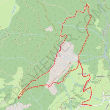 Itinéraire Boucle du Gâteau, distance, dénivelé, altitude, carte, profil, trace GPS