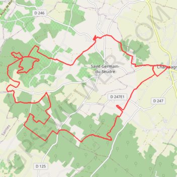 Itinéraire Champagnolles 30 kms, distance, dénivelé, altitude, carte, profil, trace GPS