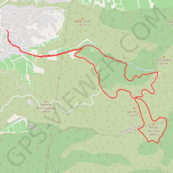 Itinéraire Drailles de Pierrefeu-du-Var, distance, dénivelé, altitude, carte, profil, trace GPS