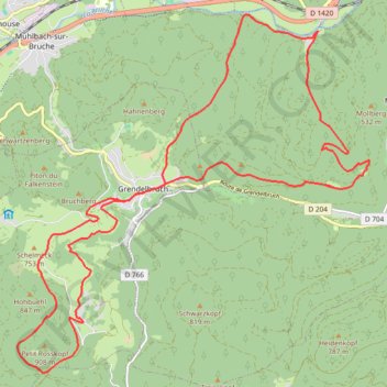 Itinéraire Le Tour du Guirbaden, distance, dénivelé, altitude, carte, profil, trace GPS