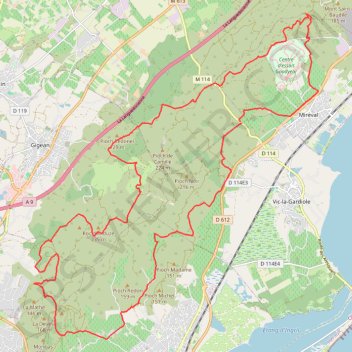 Itinéraire Circuit dans la Gardiole - Vic-la-Gardiole, distance, dénivelé, altitude, carte, profil, trace GPS