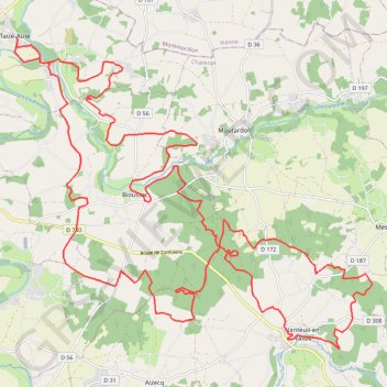 Itinéraire Taize Aizy 45 kms, distance, dénivelé, altitude, carte, profil, trace GPS