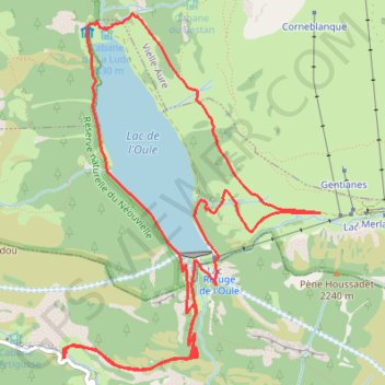Itinéraire Lac de L'Oule au départ d'Artigusse, distance, dénivelé, altitude, carte, profil, trace GPS