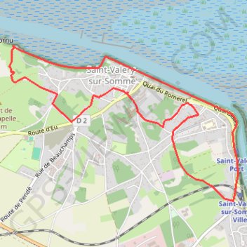 Itinéraire Balade à Saint-Valery-sur-Somme, distance, dénivelé, altitude, carte, profil, trace GPS