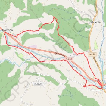 Itinéraire ZL003 Light Aínsa y Boltaña, distance, dénivelé, altitude, carte, profil, trace GPS