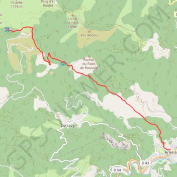 Itinéraire GR10 Batère-Arles sur Tech, distance, dénivelé, altitude, carte, profil, trace GPS