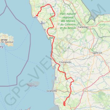 Itinéraire TM2024 ET2 Barneville- Sartilly V1-17625469, distance, dénivelé, altitude, carte, profil, trace GPS