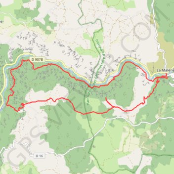 Itinéraire La Malène, distance, dénivelé, altitude, carte, profil, trace GPS