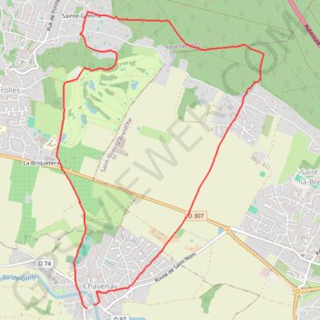 Itinéraire Feucherolles, distance, dénivelé, altitude, carte, profil, trace GPS