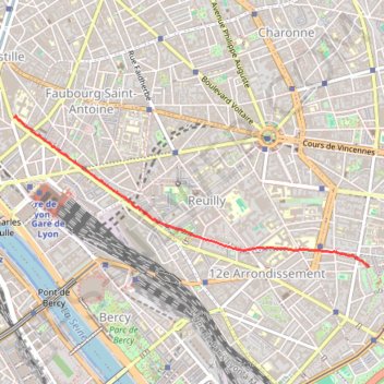 Itinéraire Coulée verte René-Dumont (anciennement Promenade Plantée), distance, dénivelé, altitude, carte, profil, trace GPS