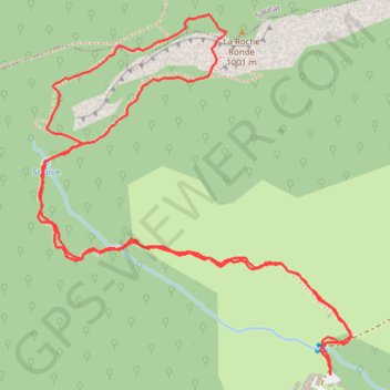 Itinéraire Roche Ronde - Pénélope, distance, dénivelé, altitude, carte, profil, trace GPS