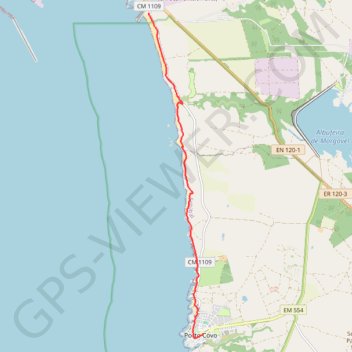 Itinéraire TP00 STorp-PCovo, distance, dénivelé, altitude, carte, profil, trace GPS