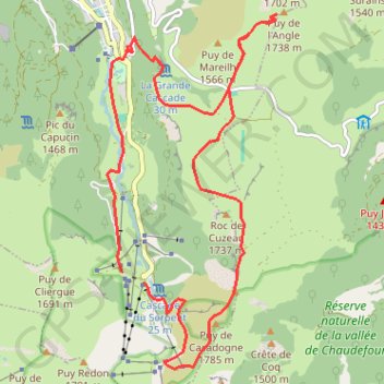 Itinéraire Crêtes au-dessus du Mont-Dore, distance, dénivelé, altitude, carte, profil, trace GPS