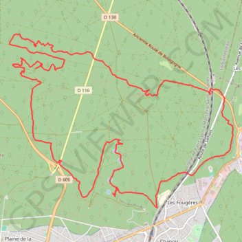 Itinéraire Tour Denecourt - Forêt de Fontainebleau, distance, dénivelé, altitude, carte, profil, trace GPS