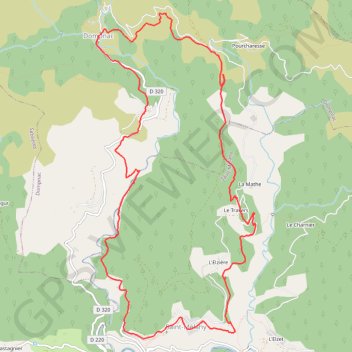 Itinéraire 07 Ste Melany 2022-05-11, distance, dénivelé, altitude, carte, profil, trace GPS