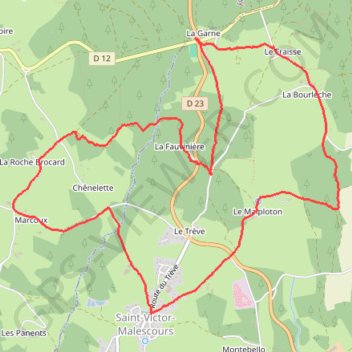Itinéraire La Garne Malploton, distance, dénivelé, altitude, carte, profil, trace GPS