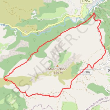 Itinéraire Tour de la montagne de Robion, distance, dénivelé, altitude, carte, profil, trace GPS