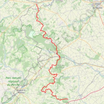Itinéraire Verneuil-sur-Avre - Montigny-le-Chartif, distance, dénivelé, altitude, carte, profil, trace GPS