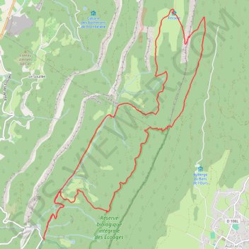 Itinéraire Boucle Pas de Montbrand - Pas de Pierre Taillée au départ des Ecouges, distance, dénivelé, altitude, carte, profil, trace GPS