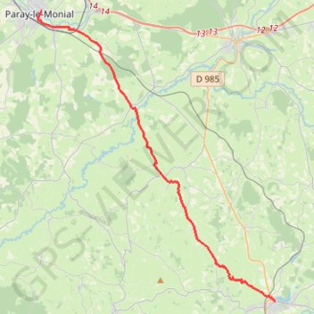 Itinéraire De la Clayette à Paray-le-Monial, distance, dénivelé, altitude, carte, profil, trace GPS