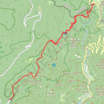 Itinéraire 04-JAN-21 02:20:07 PM, distance, dénivelé, altitude, carte, profil, trace GPS