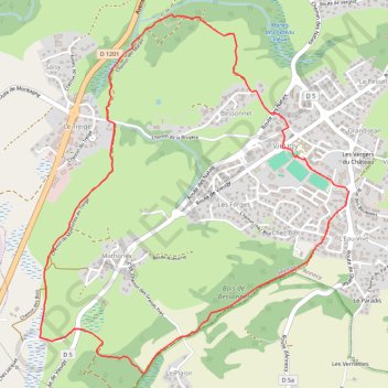 Itinéraire Autour de Vieugy, distance, dénivelé, altitude, carte, profil, trace GPS