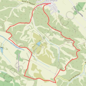 Itinéraire Les collines du moulin à vent - Villeneuve-la-Comptal, distance, dénivelé, altitude, carte, profil, trace GPS