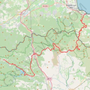 Itinéraire Macanet Collioure jour 2, distance, dénivelé, altitude, carte, profil, trace GPS