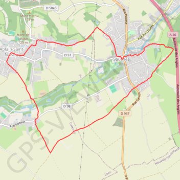 Itinéraire Autour de Souchez, distance, dénivelé, altitude, carte, profil, trace GPS