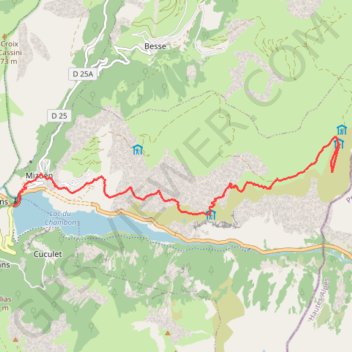 Itinéraire Plateau d'Emparis, distance, dénivelé, altitude, carte, profil, trace GPS