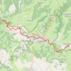 Itinéraire Via Podiensis J8, distance, dénivelé, altitude, carte, profil, trace GPS